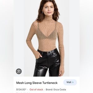 ISO 🧐 - Enza Costa mesh nude polka dot turtleneck